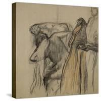 La Tasse de chocolat, après le bain-Edgar Degas-Stretched Canvas