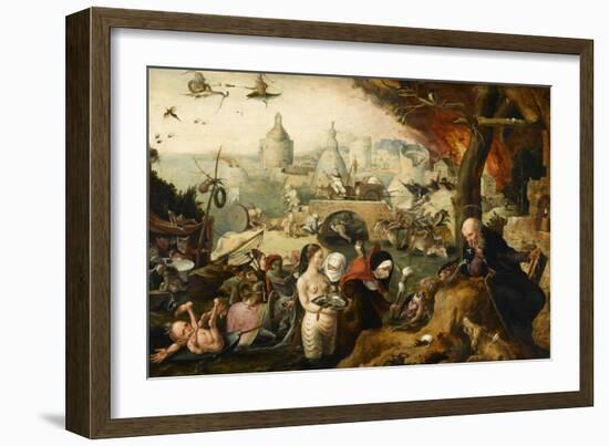 La tentation de saint Antoine-Pieter Huys-Framed Giclee Print