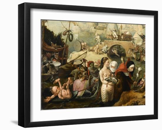 La tentation de saint Antoine-Pieter Huys-Framed Giclee Print