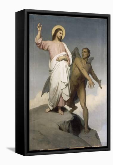 La tentation du Christ-Ary Scheffer-Framed Stretched Canvas