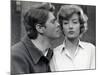 La Tete contre les murs by GeorgesFranju with Jean Pierre Mocky and Anouk Aimee, 1959 (b/w photo)-null-Mounted Photo