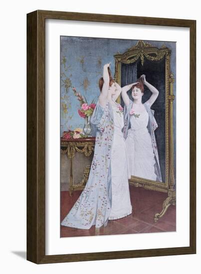 La Toilette, 1890-Auguste Toulmouche-Framed Giclee Print