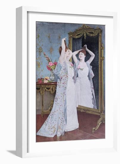 La Toilette, 1890-Auguste Toulmouche-Framed Giclee Print