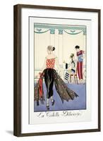 La Toilette Delicieuses, from 'Falbalas and Fanfreluches, Almanach des Mode-Georges Barbier-Framed Giclee Print