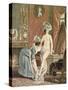 La Toilette, Engraving by Louis Marin Bonnet-Nicolas Rene Jollain-Stretched Canvas