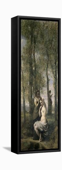 La Toilette-Jean-Baptiste-Camille Corot-Framed Stretched Canvas