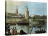 La Torre Del Oro Y La Catedral Desde Los Remedios-Manuel Barron y Carrillo-Stretched Canvas