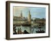 La Torre Del Oro Y La Catedral Desde Los Remedios-Manuel Barron y Carrillo-Framed Giclee Print