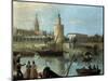 La Torre Del Oro Y La Catedral Desde Los Remedios-Manuel Barron y Carrillo-Mounted Giclee Print