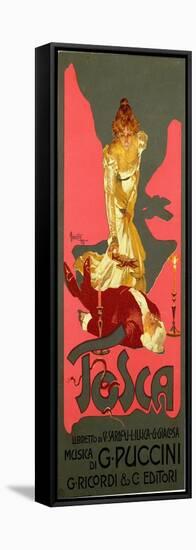 La Tosca by Giacomo Puccini (1858-1924) 1906 (Poster)-Adolfo Hohenstein-Framed Stretched Canvas