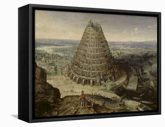 La Tour de Babel-Lucas Van Valckenborgh-Framed Stretched Canvas