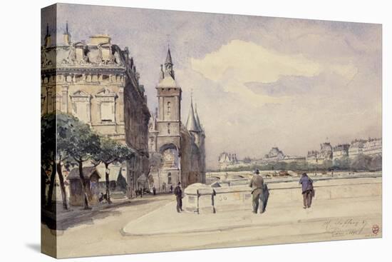 La Tour de l'Horloge vue du Pont Notre-Dame, 1892 Paris-Henri Alexandre Saffrey-Stretched Canvas