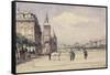 La Tour de l'Horloge vue du Pont Notre-Dame, 1892 Paris-Henri Alexandre Saffrey-Framed Stretched Canvas
