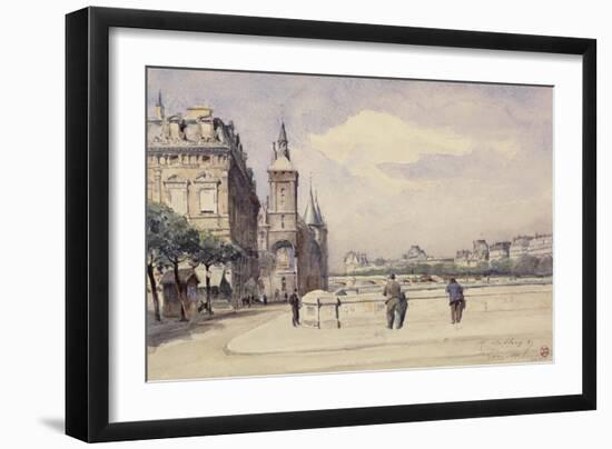 La Tour de l'Horloge vue du Pont Notre-Dame, 1892 Paris-Henri Alexandre Saffrey-Framed Giclee Print