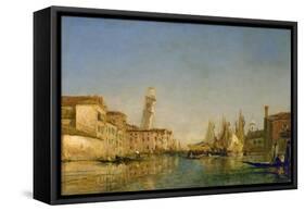 La tour de San Pietro à Venise-Félix Ziem-Framed Stretched Canvas