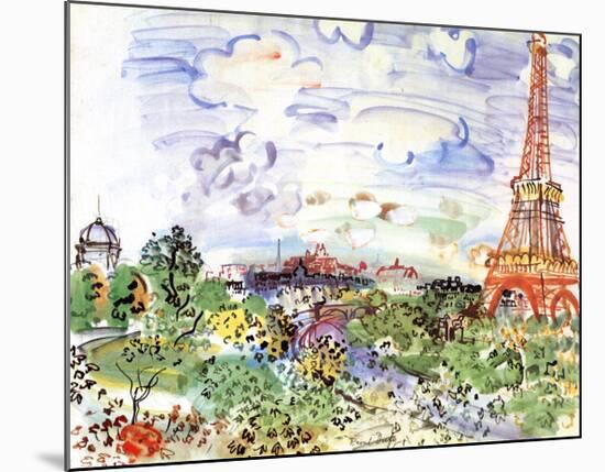 La Tour Eiffel, c.1935-Raoul Dufy-Mounted Art Print