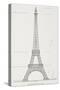 La Tour Eiffel de 300 mètres, projet coté-null-Stretched Canvas