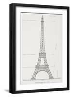 La Tour Eiffel de 300 mètres, projet coté-null-Framed Giclee Print