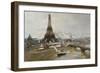 La Tour Eiffel et le Champ-de-Mars en janvier 1889 - les travaux de l'Exposition universelle-Paul-Louis Delance-Framed Giclee Print