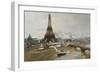 La Tour Eiffel et le Champ-de-Mars en janvier 1889 - les travaux de l'Exposition universelle-Paul-Louis Delance-Framed Giclee Print