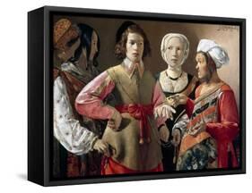 La Tour: Fortune Teller-Georges de La Tour-Framed Stretched Canvas