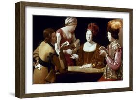 La Tour: The Cheat, C1625-Georges de La Tour-Framed Giclee Print