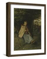 La tricoteuse-Jean-François Millet-Framed Giclee Print