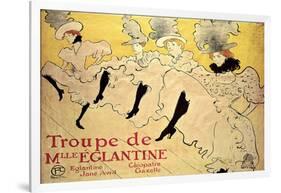 La Troupe de Mademoiselle Eglantine-Henri de Toulouse-Lautrec-Framed Art Print