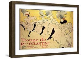 La Troupe de Mademoiselle Eglantine-Henri de Toulouse-Lautrec-Framed Premium Giclee Print