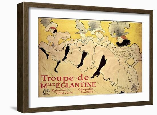 La Troupe de Mademoiselle Eglantine-Henri de Toulouse-Lautrec-Framed Art Print