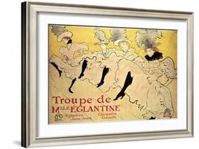 La Troupe de Mademoiselle Eglantine-Henri de Toulouse-Lautrec-Framed Art Print