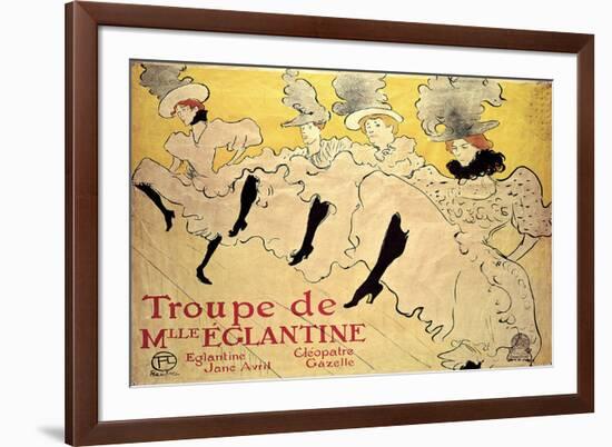 La Troupe de Mademoiselle Eglantine-Henri de Toulouse-Lautrec-Framed Art Print