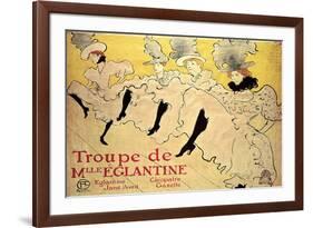 La Troupe de Mademoiselle Eglantine-Henri de Toulouse-Lautrec-Framed Art Print