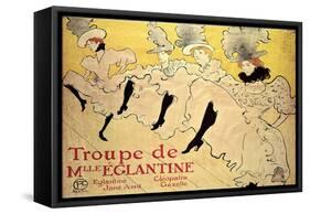 La Troupe de Mademoiselle Eglantine-Henri de Toulouse-Lautrec-Framed Stretched Canvas