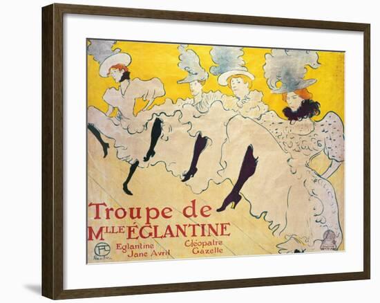 La Troupe De Mlle. Eglantine-Henri de Toulouse-Lautrec-Framed Giclee Print