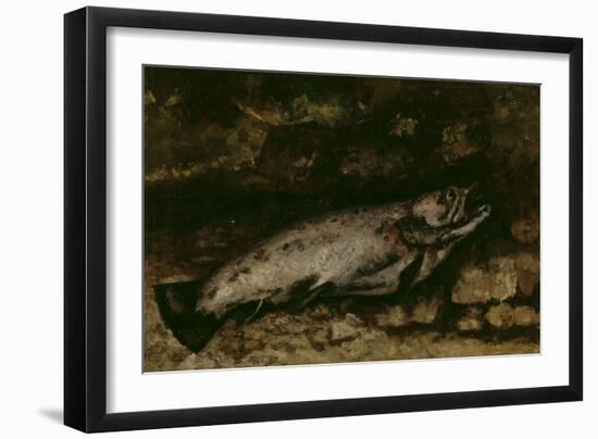 La truite-Gustave Courbet-Framed Giclee Print