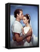 La tunique THE ROBE by HenryKoster with Richard Burton and Jean Simmons, 1953 (photo)-null-Framed Stretched Canvas