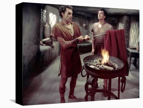 La tunique THE ROBE by HenryKoster with Richard Burton and Victor Mature, 1953 (photo)-null-Stretched Canvas