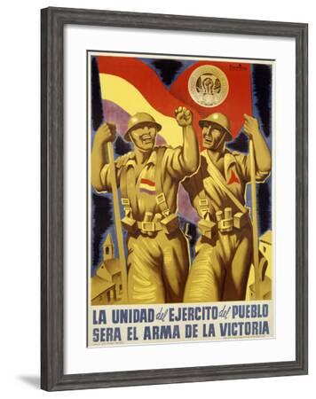 La Unidad del Ejercito del Pueblo--Framed Giclee Print