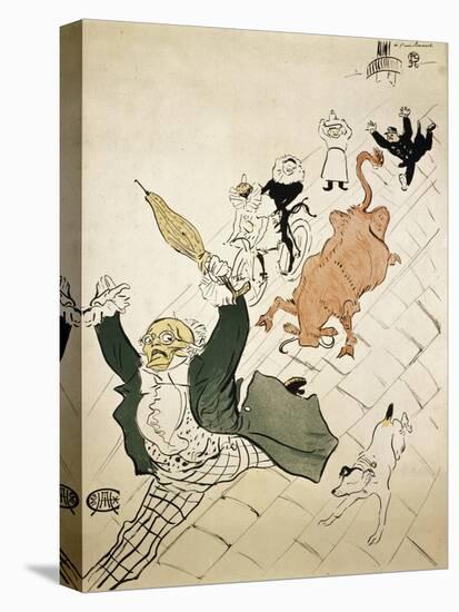 La Vache Enragee-Henri de Toulouse-Lautrec-Stretched Canvas