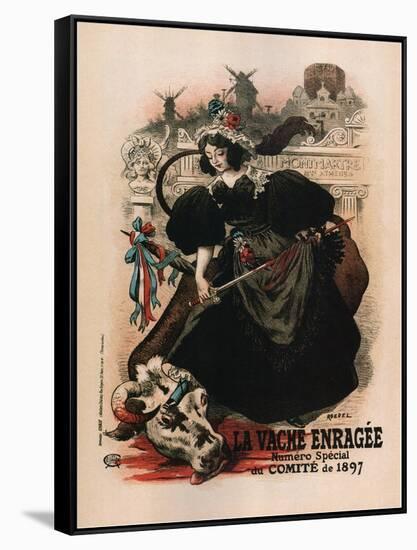 La Vache Enragee-Auguste Roedel-Framed Stretched Canvas