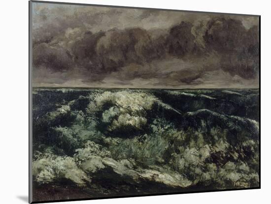 La Vague-Gustave Courbet-Mounted Giclee Print