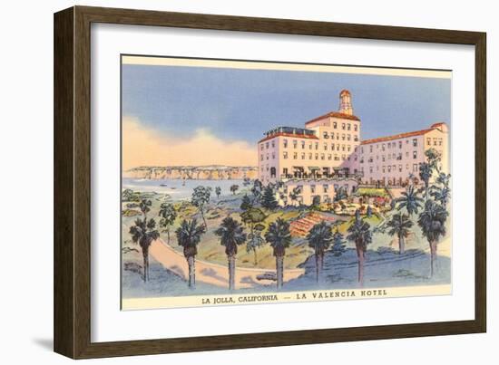 La Valencia Hotel, La Jolla, California-null-Framed Art Print