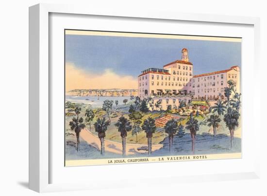 La Valencia Hotel, La Jolla, California-null-Framed Art Print