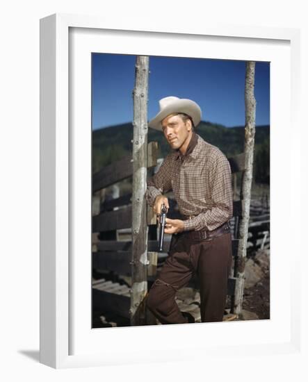 La Vallee by la Vengeance VENGEANCE VALLEY by RichardThorpe with Burt Lancaster, 1951 (photo)-null-Framed Photo