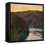 La Vallée de la Creuse, soleil couchant-Claude Monet-Framed Stretched Canvas