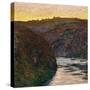 La Vallée de la Creuse, soleil couchant-Claude Monet-Stretched Canvas