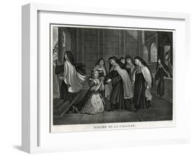 La Valliere Becomes Nun-null-Framed Art Print