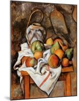 La Vase Paille-Paul Cézanne-Mounted Art Print