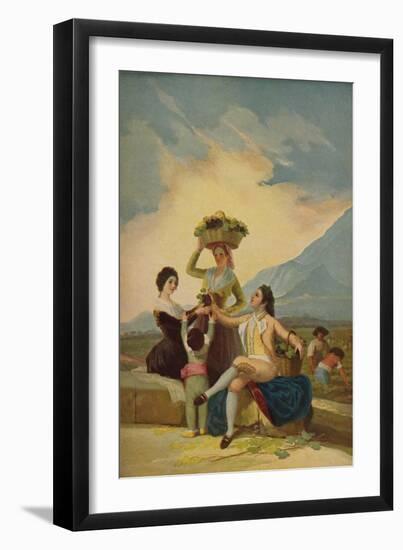 'La Vendimia', (The Grape Harvest or Autumn), 1786, (c1934)-Francisco Goya-Framed Giclee Print